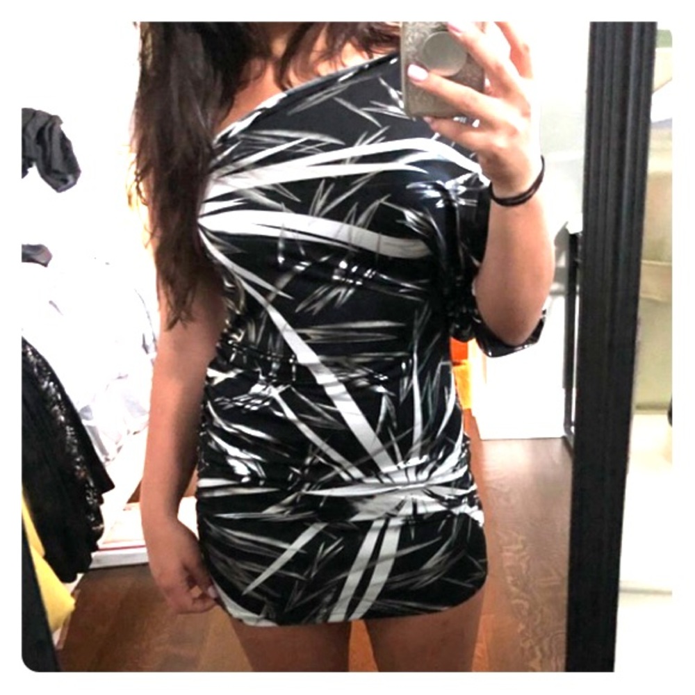 Black, white, and silver dress!